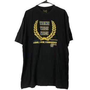 Veni Vidi Vici I Came I Saw I Conquered Baru Sports Mens Black T Shirt Size L